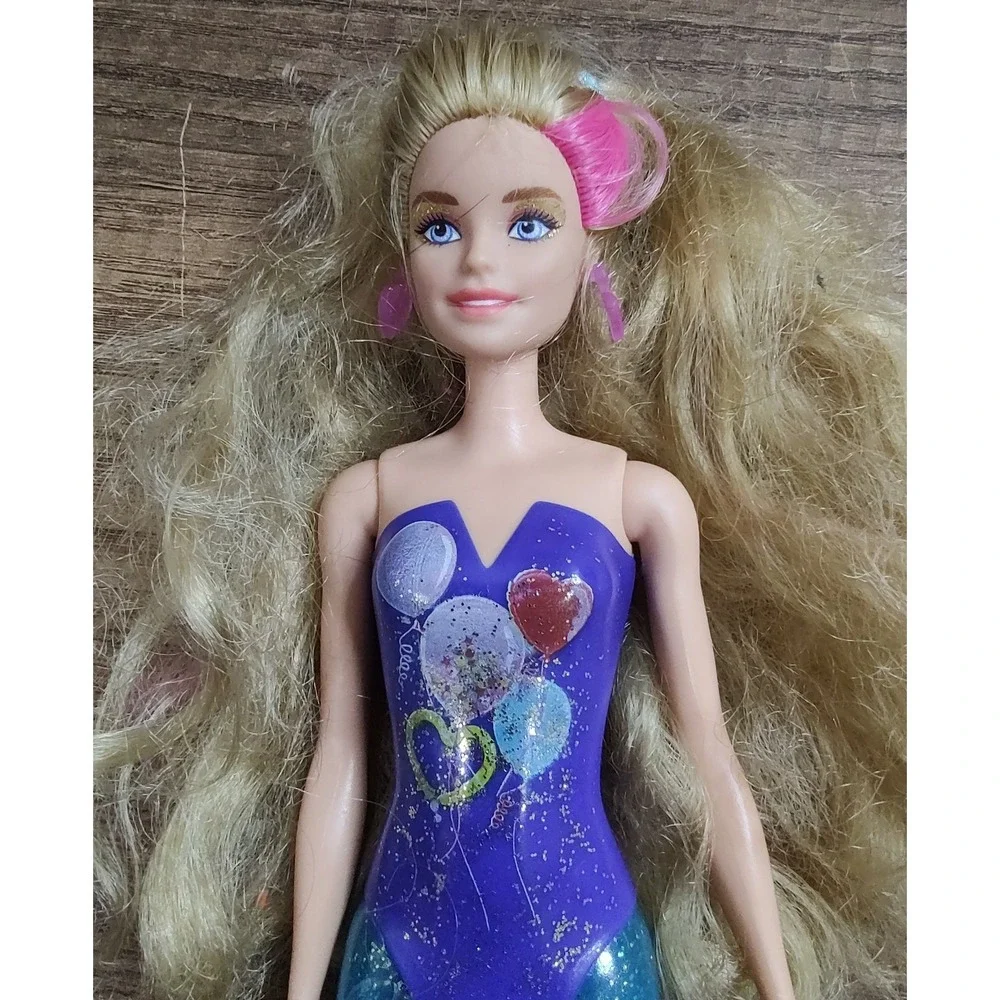 Barbie Color Reveal Doll Party Series Blonde/Pink Hair Mattel D37